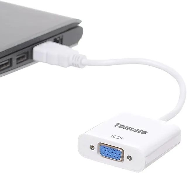 Conversor adaptador hdmi para vga com audio tomate mtv-603 - Loja Coimbra Computadores  - Foto 2
