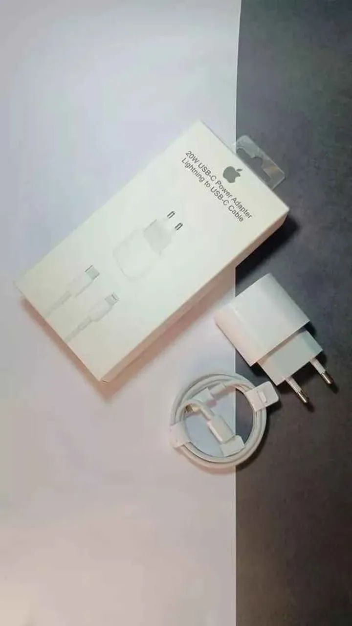 ? Kit Carregador De iPhone Fonte com Cabo Carregamento Rápido 1m PD 20w ?