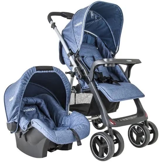 Carrinho de Bebê + Bebê Conforto - Azul