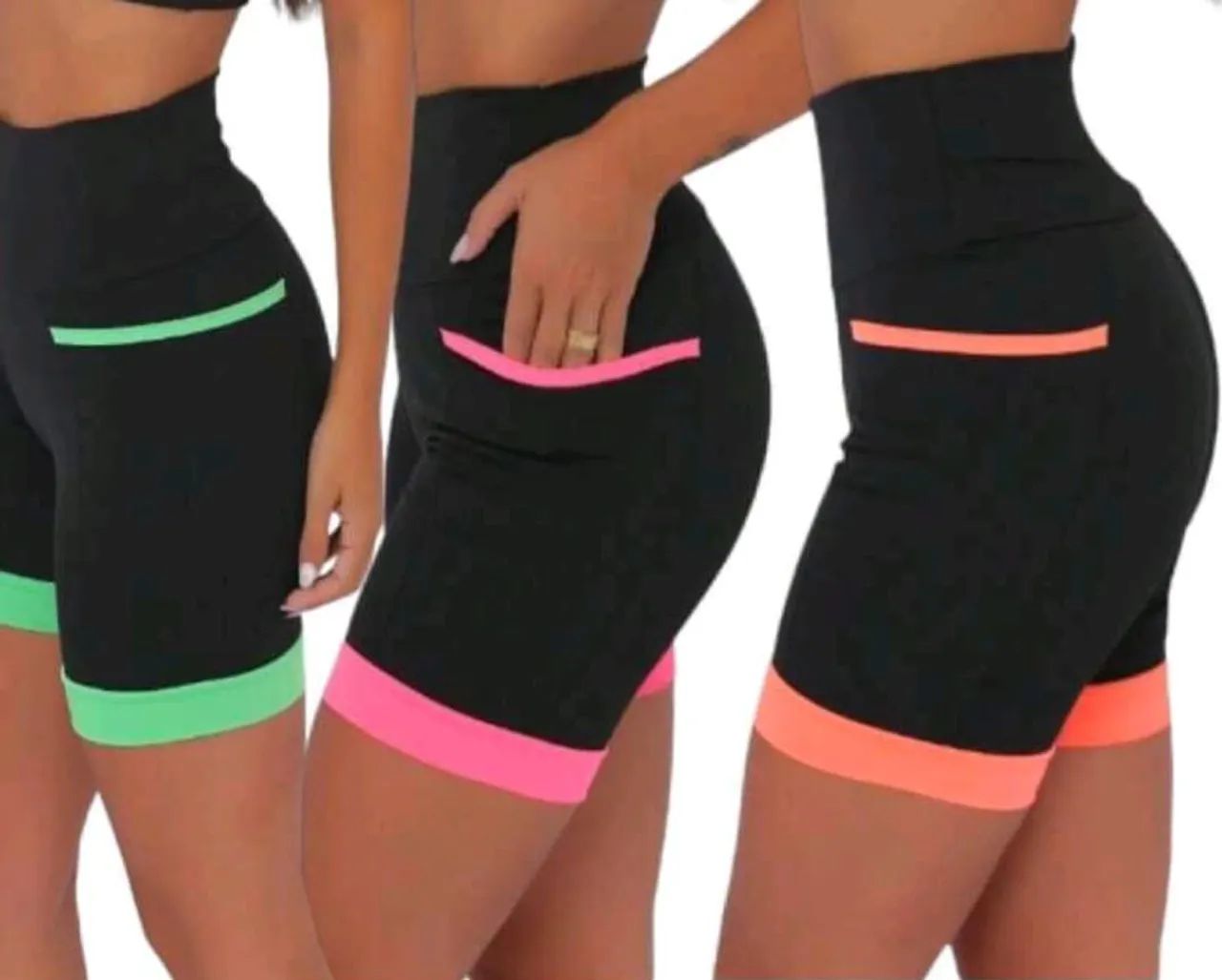 Shorts de Academia com Bolso para Celular - Foto 2