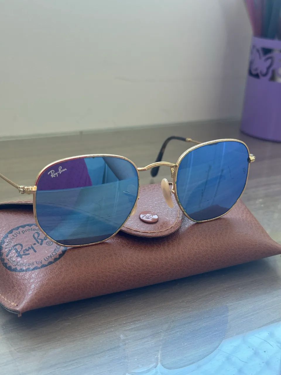 óculos de sol ray-ban hexagonal - Foto 2