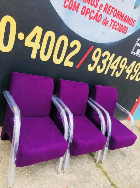 Poltronas nova de fábrica com opção de tecido e braço  - Foto 2