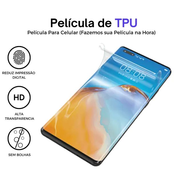 Película TPU/Hidrogel Transparente Para Celular - Compatível Para Qualquer Modelo - Foto 2