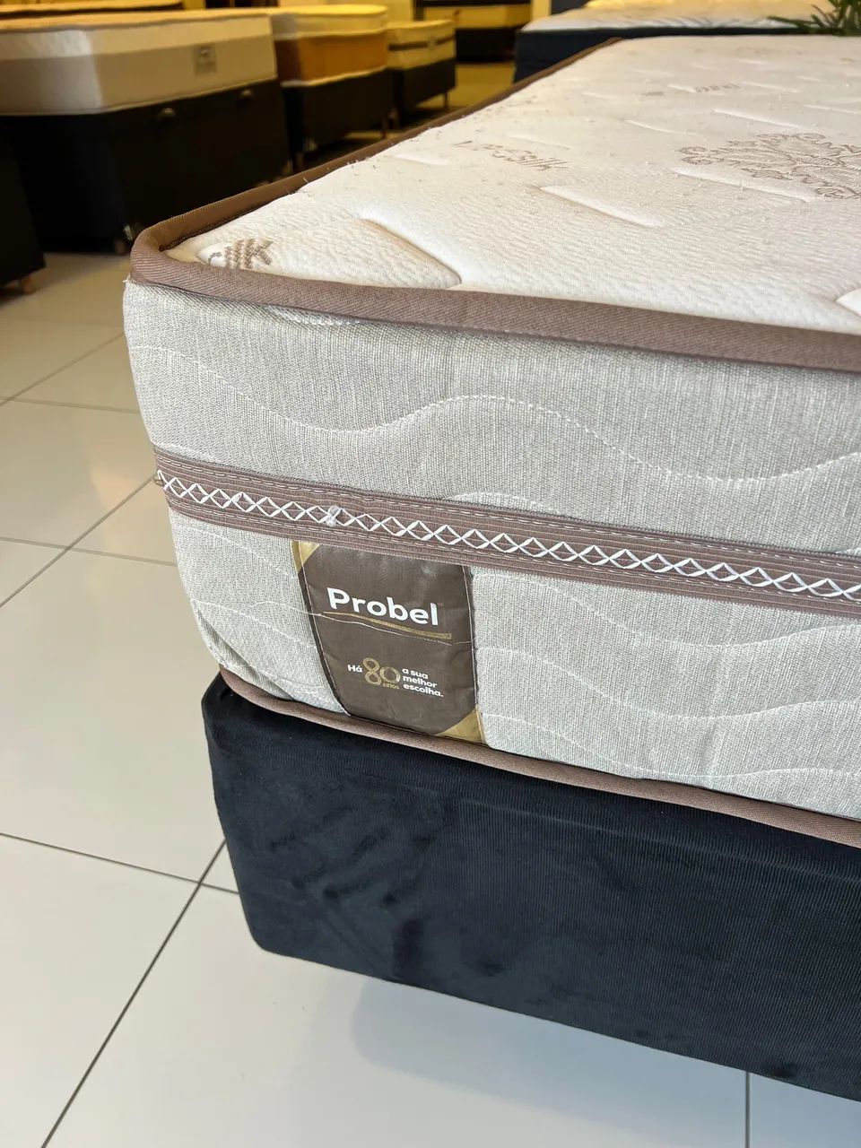 Cama Box Queen Size - Base Box + Colchão PROBEL Seminovo - ENTREGAMOS  - Foto 6