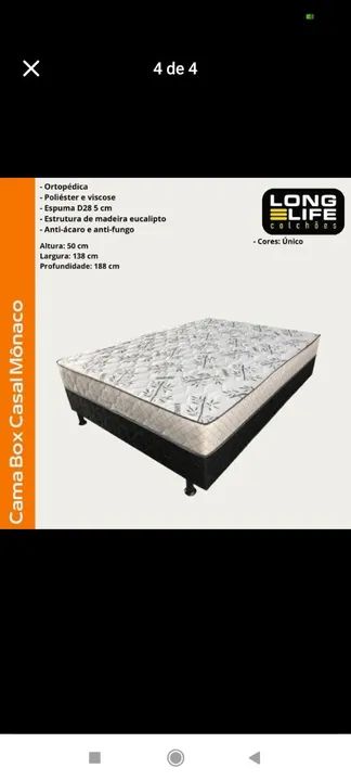 PROMOÇÃO CAMA BOX CASAL MONACO D28 - Foto 4