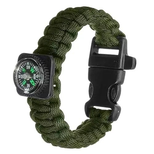 Pulseira de Sobrevivência com Compasso