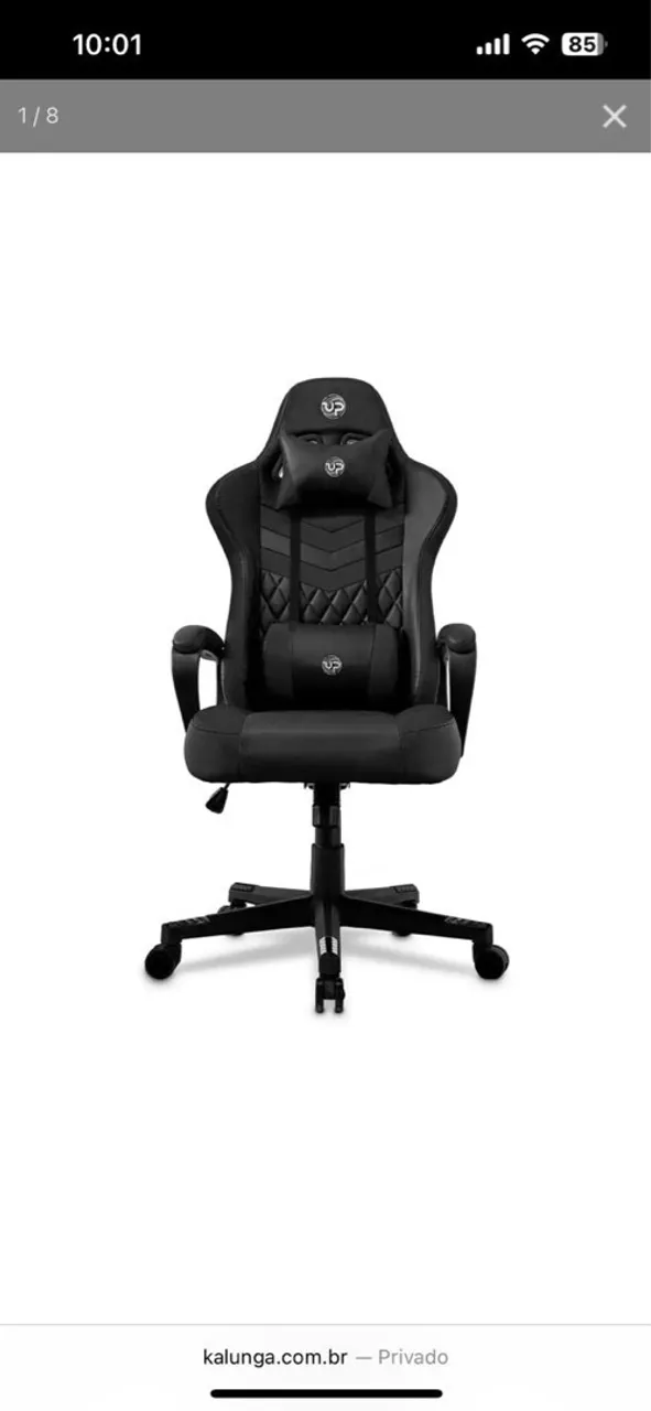 Cadeira Gamer UP Racing Preta - Conforto e Design Impecáveis