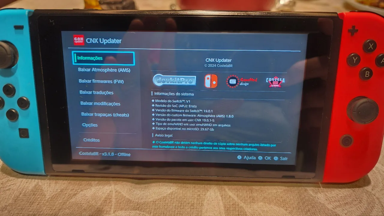 Nintendo Switch v1 desbloqueado LEIA A DESCRIÇÃO
