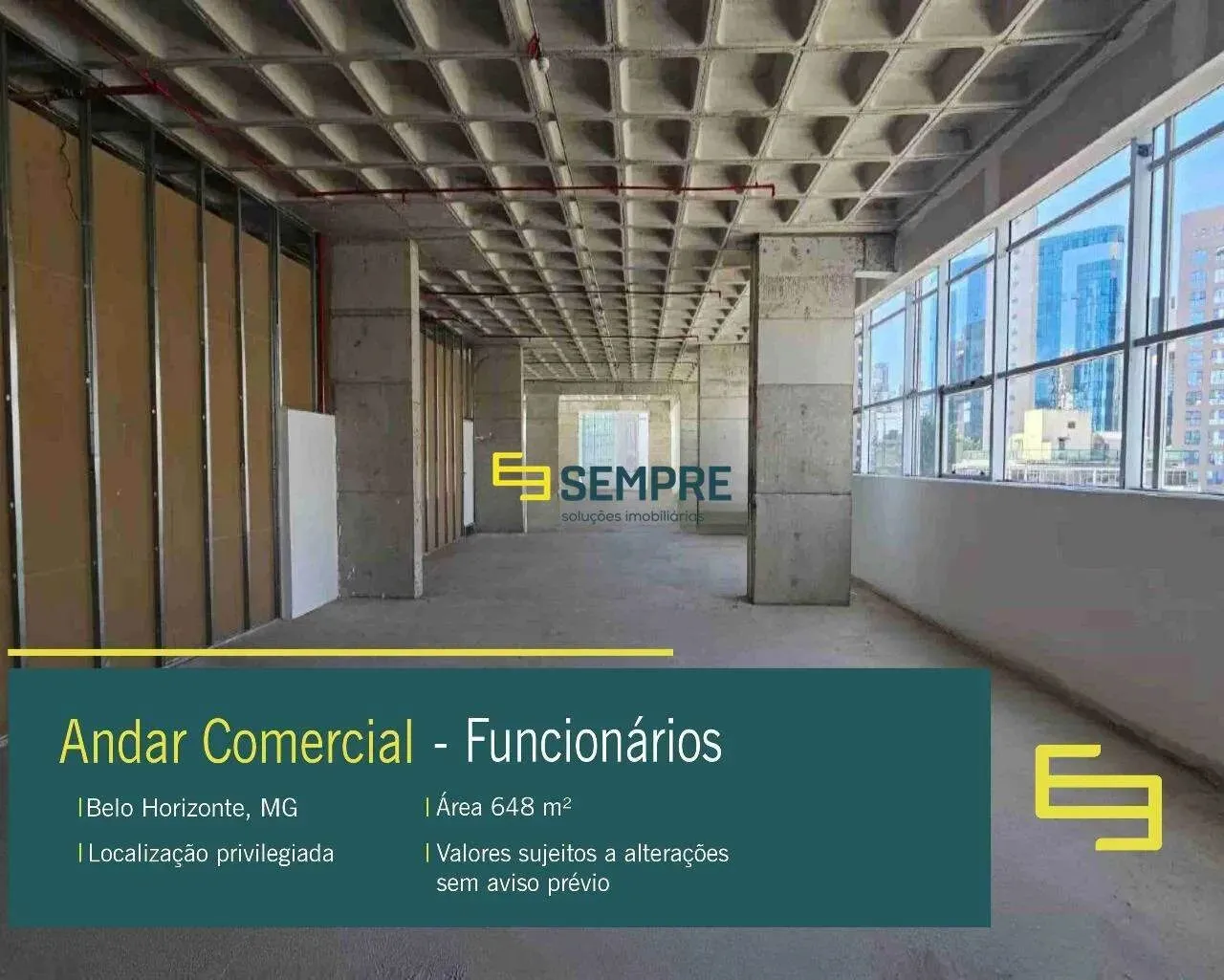 Andar comercial para alugar no Funcionários History Corporate - BH