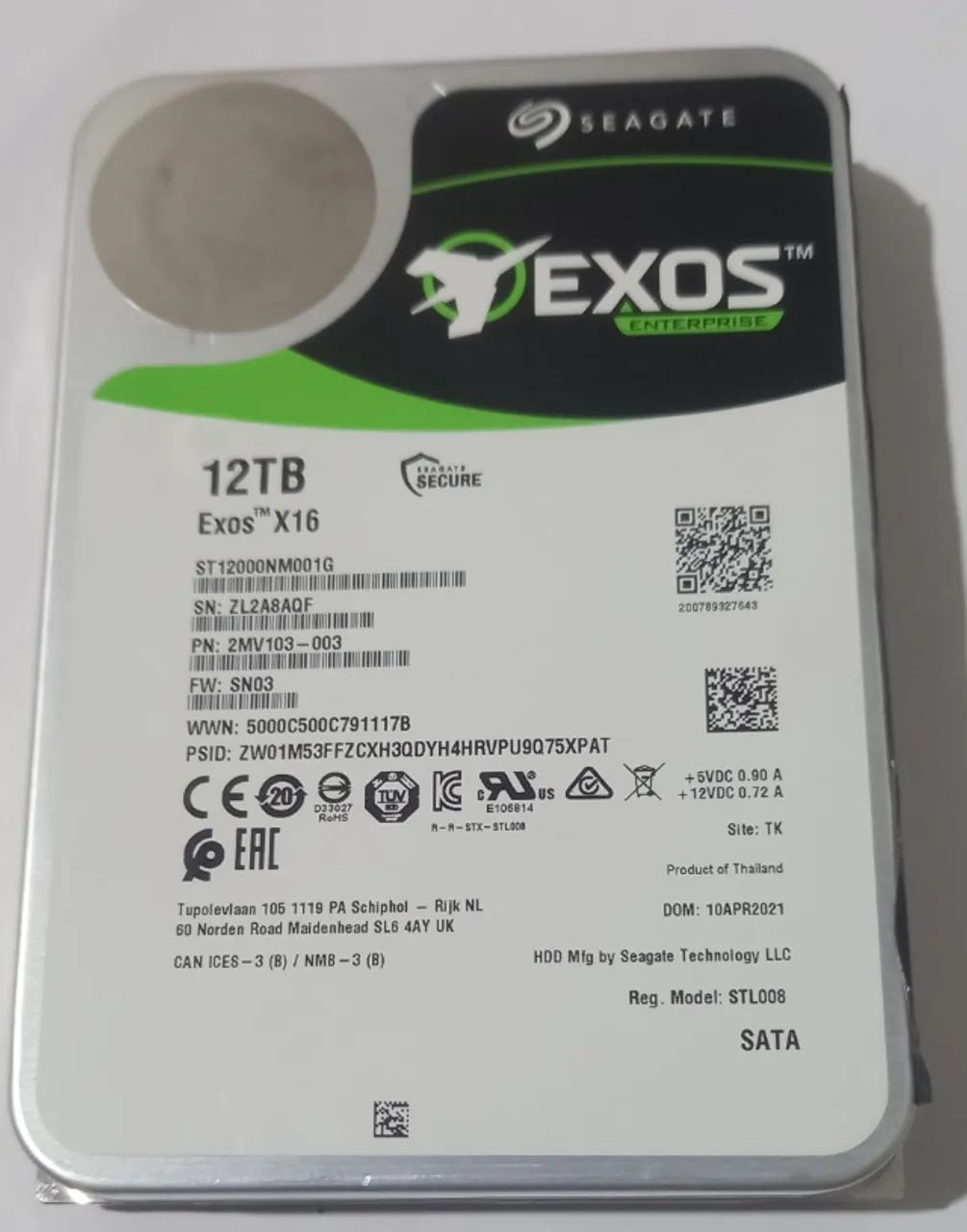 HD 12TB Seagate Exos X16 Novissimo Pode Vê Fotos