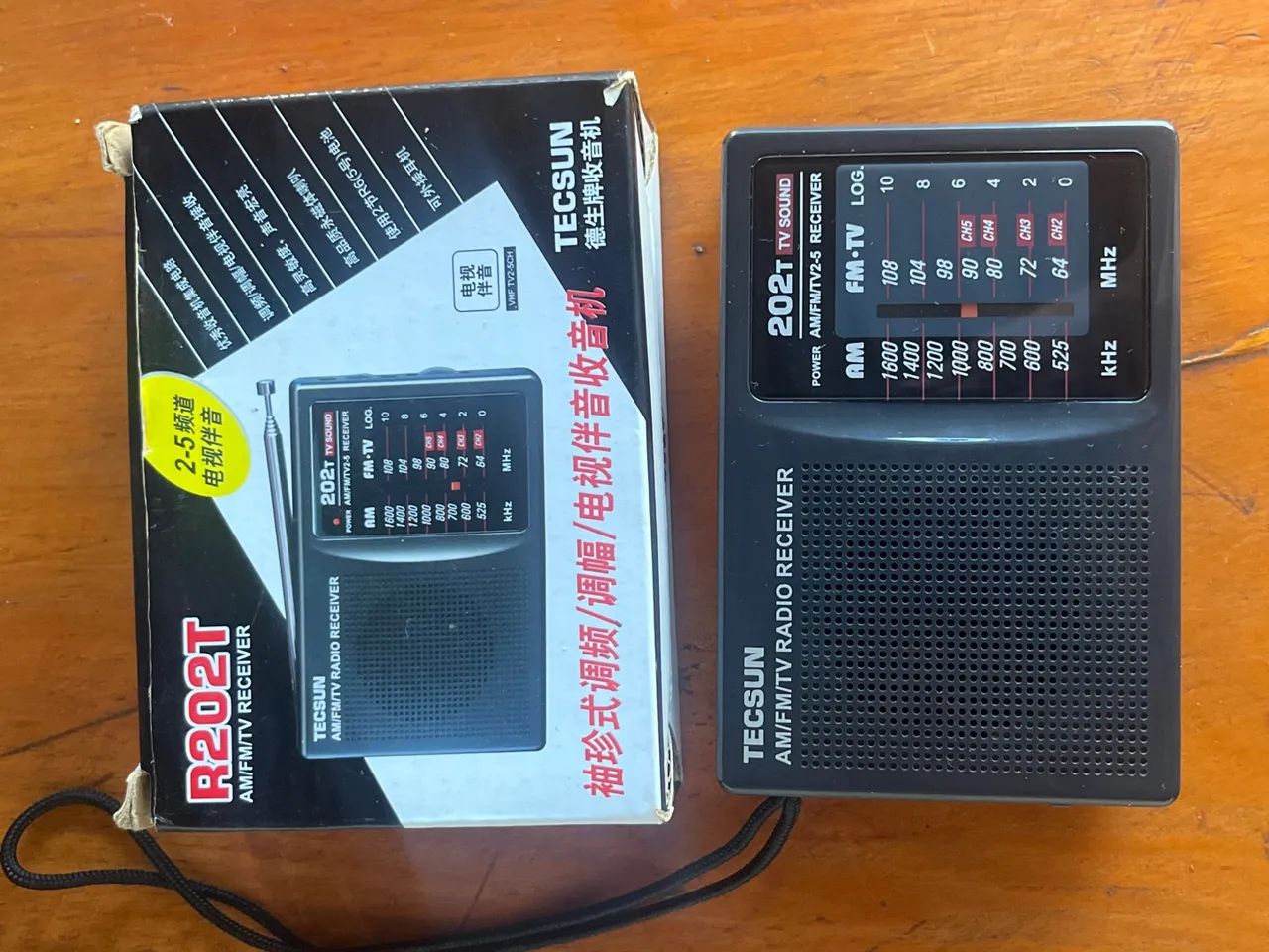 Rádio AM/FM/TV Tecsun 202T