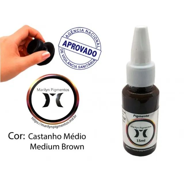 Pigmento Marilyn 15ml -  Castanho Medio Medium Brown