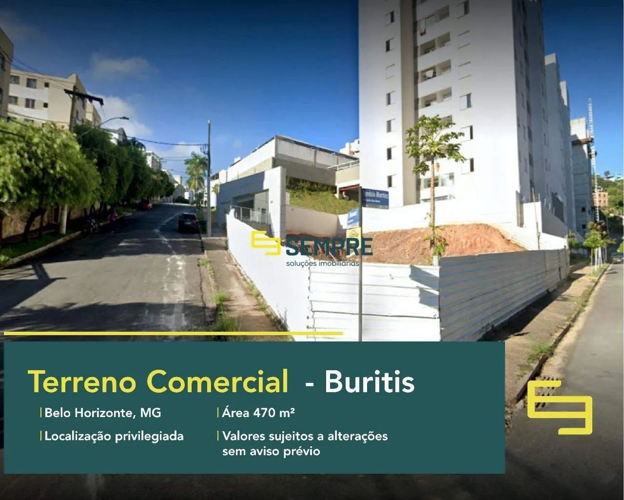 Terreno comercial para venda no Buritis BH