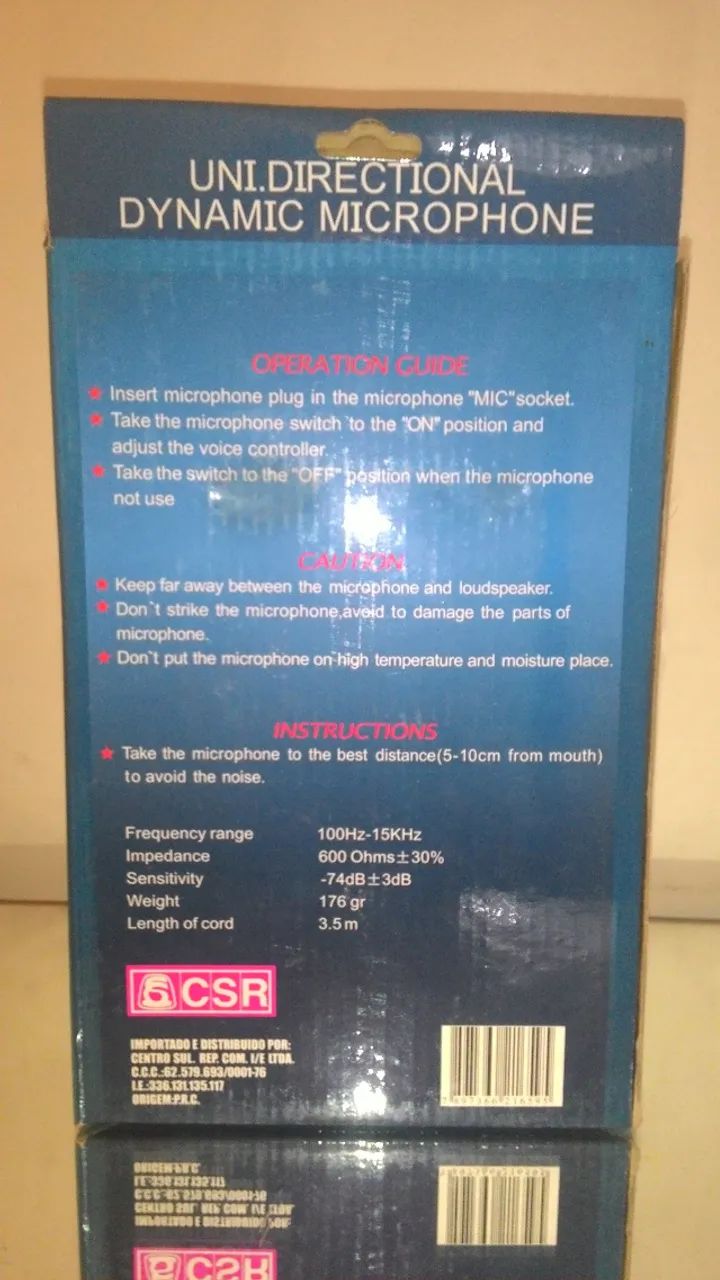 Microfone unidirecional CSR 303C  - Foto 2