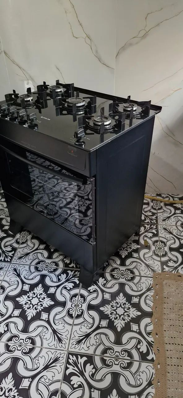 Fogão Atlas 5 Bocas preto  - Foto 4