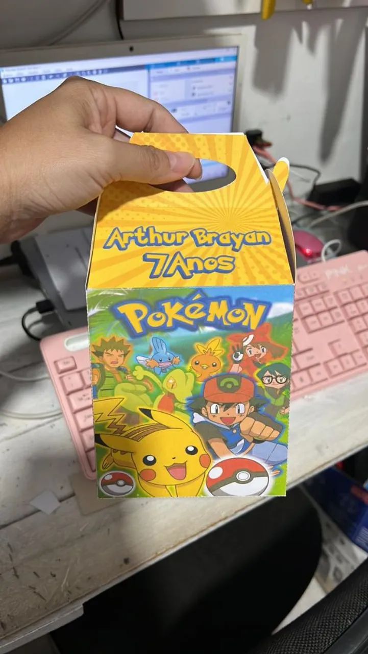 Caixa Personalizada Pokémon - Aniversário