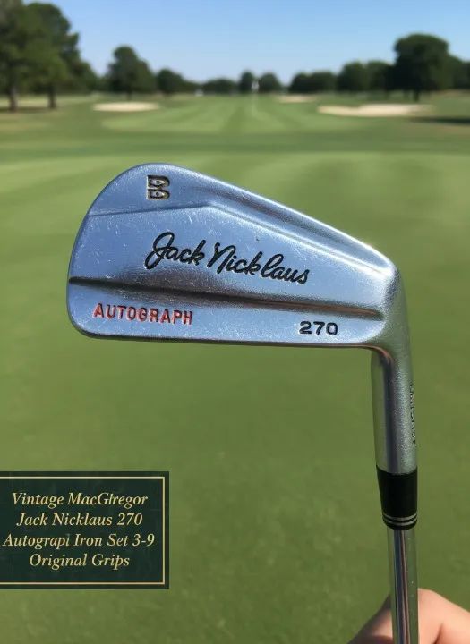 DECORAÇÂO Vintage  Jack Nicklaus Autógrafo 270  de Ferro 3-9 / Punho Original