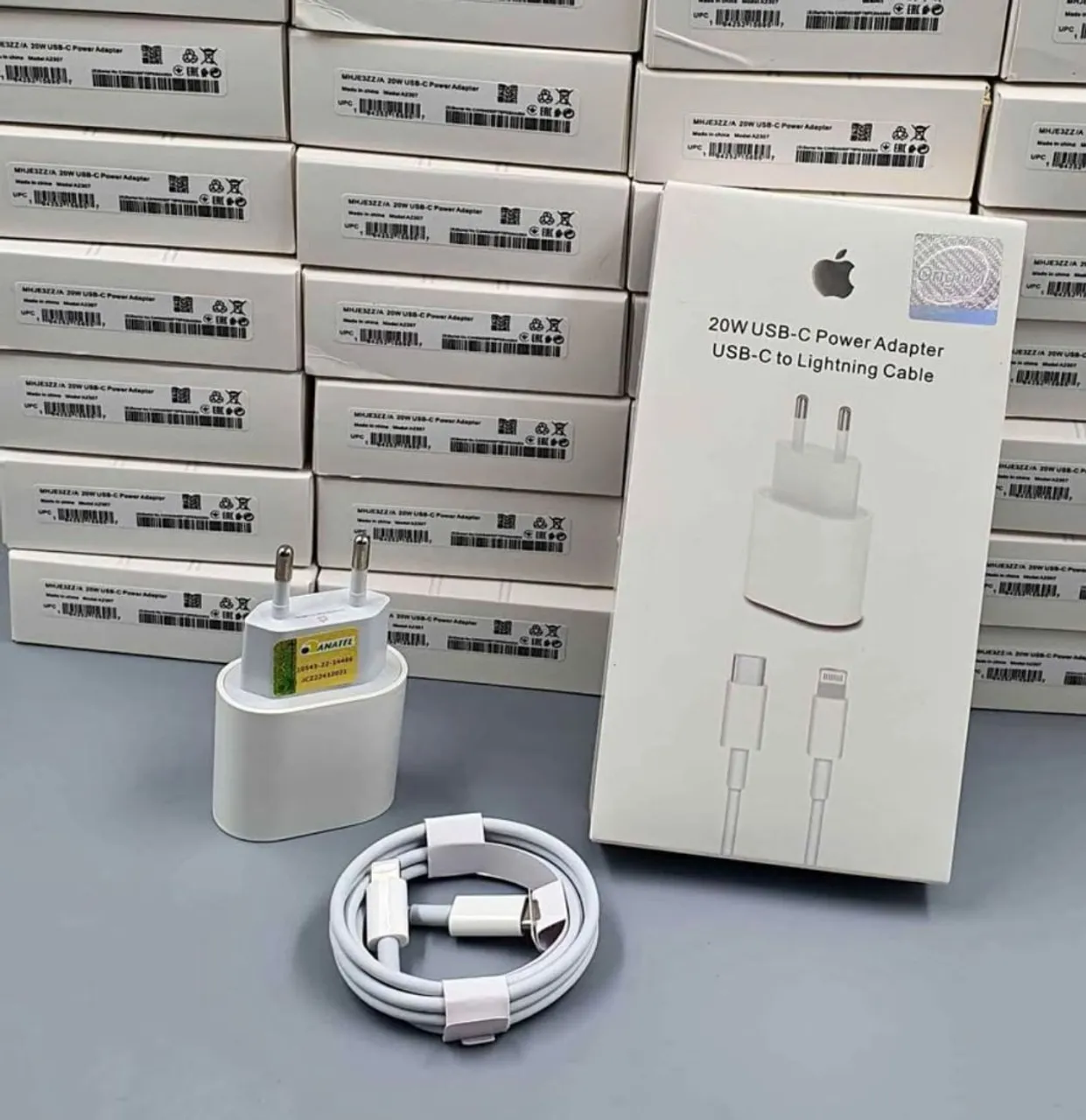 Carregador de iPhone turbo 20w Cabo Lightning+ fonte 20w carregador turbo Entrego