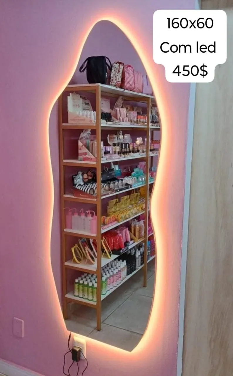 Espelho com LED 160x60cm - Design Moderno