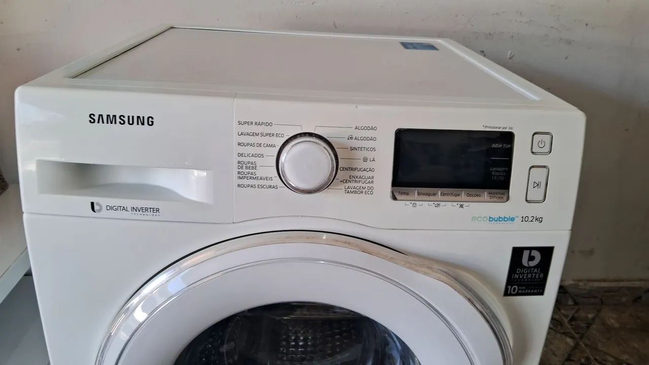 Vendo máquina de lavar samsung 10kg 220v muito concervada  - Foto 6
