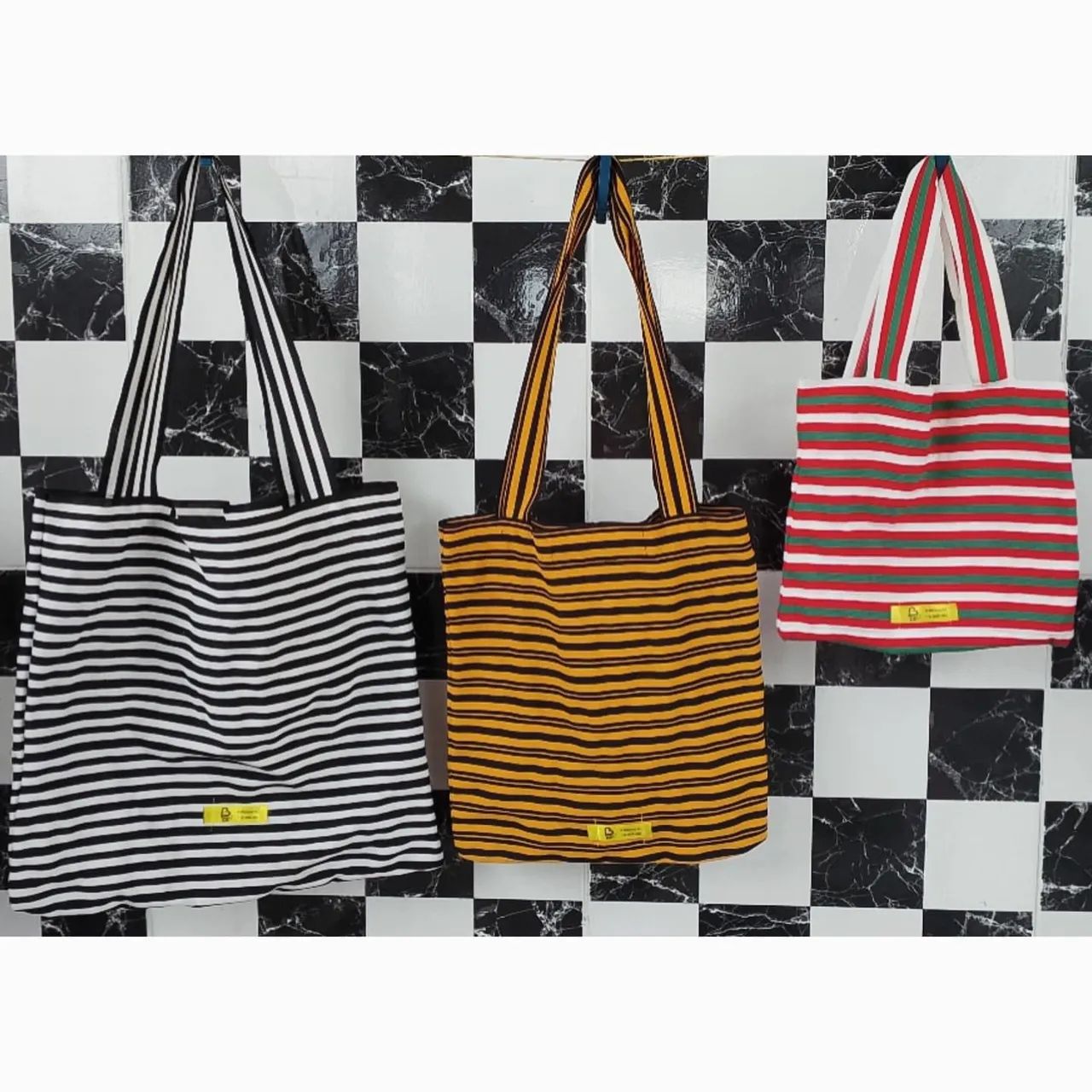Bolsas de ombro listradas, diversas cores! - Foto 3