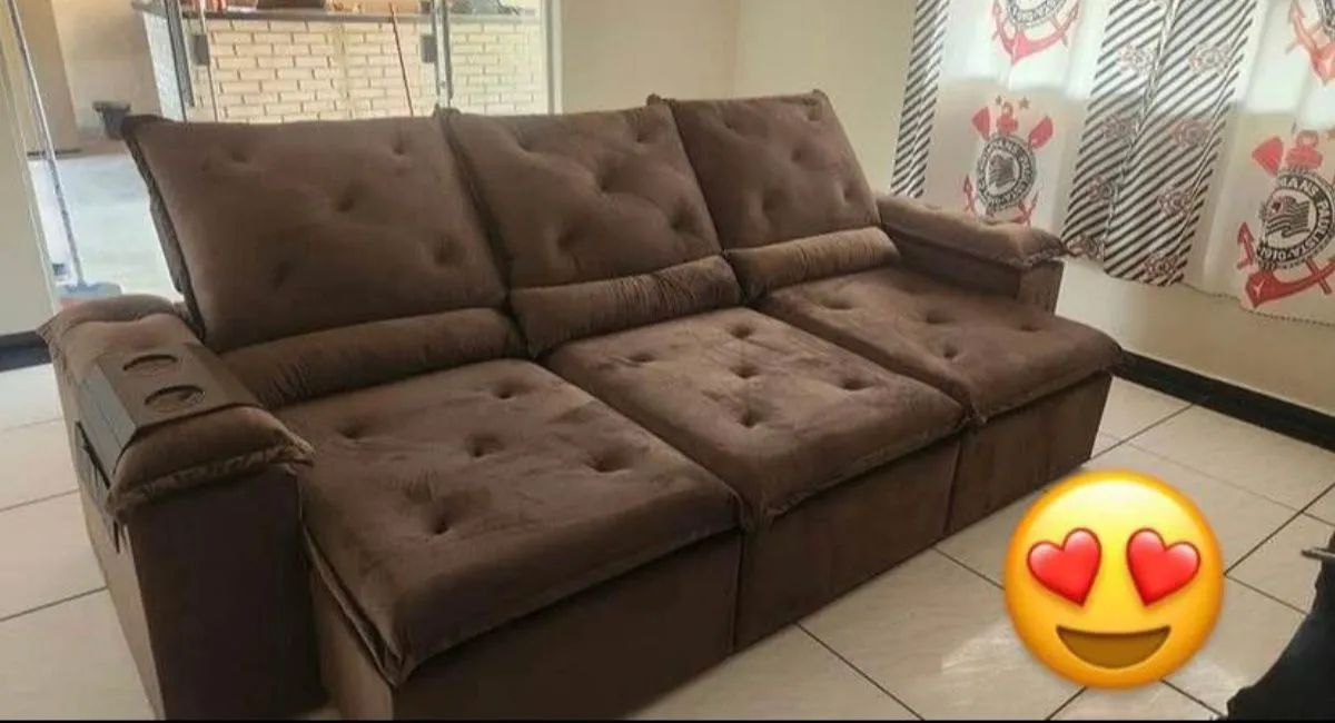 Sofá Retrátil reclinável 2.70m direto da fábrica  - Foto 3
