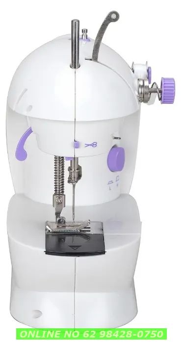 mini máquina de costura reta \portátil branca  - Foto 5