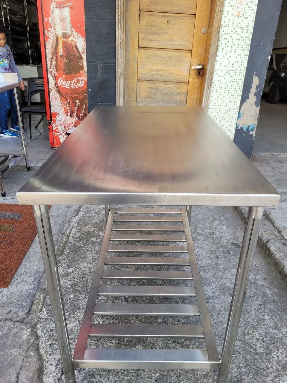 Mesa de Aço Inox 304 com Prateleira - Foto 2