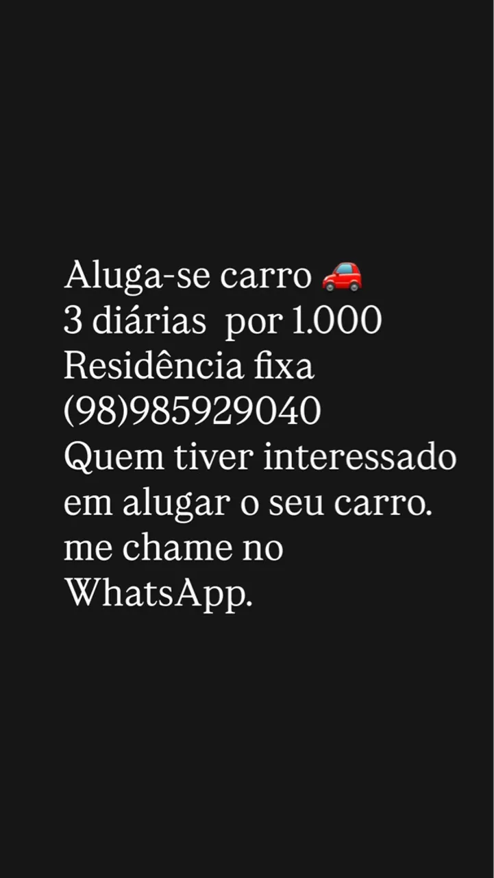 Aluguel de carro 