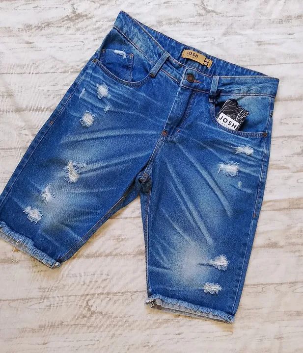 Bermuda Jeans Masculina Destroyed - Foto 3