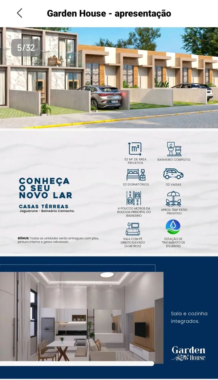 Sobrado para venda com 60 metros quadrados com 2 quartos em Camacho - Jaguaruna - SC - Foto 2