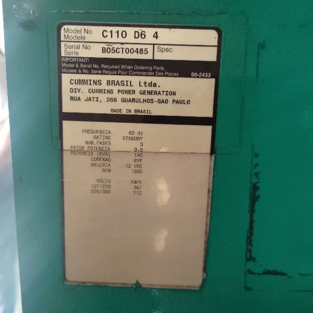 Gerador 140KVa Cummins - Foto 5