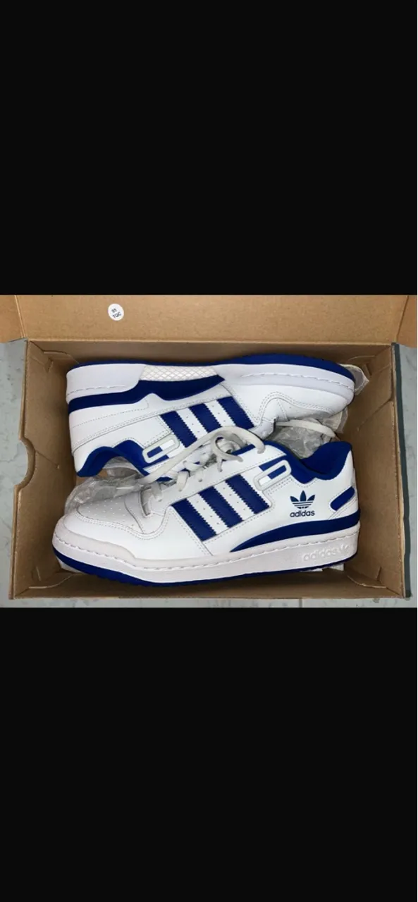 Adidas Forum Low Branco e Azul (41)