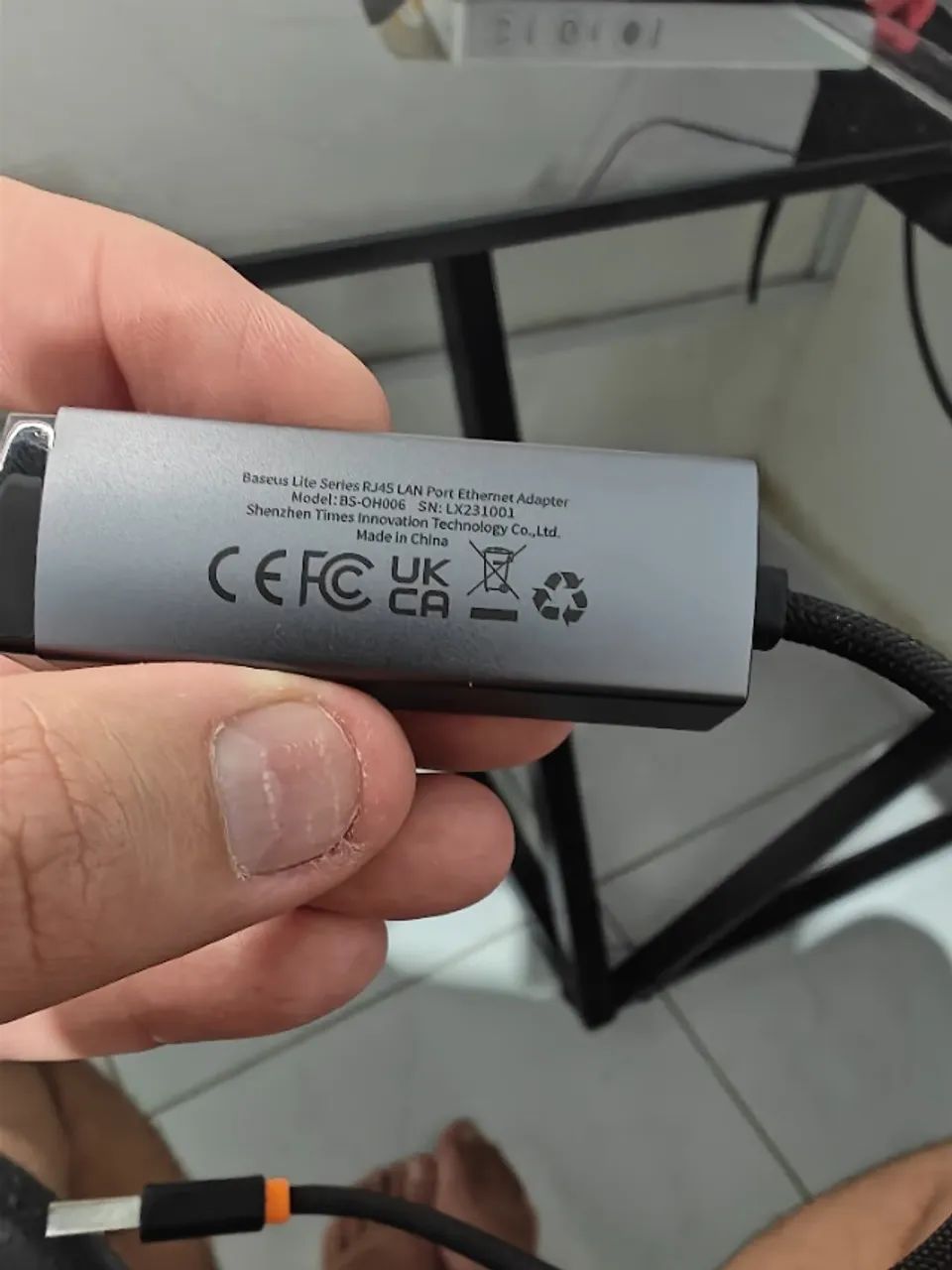 Placa de rede gigabit 1000 Mbps USB Baseus, ideal para melhorar a velocidade da rede! - Foto 5