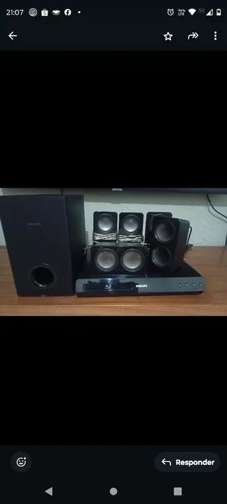 Home Theater Philips 5.1 - caixas de som