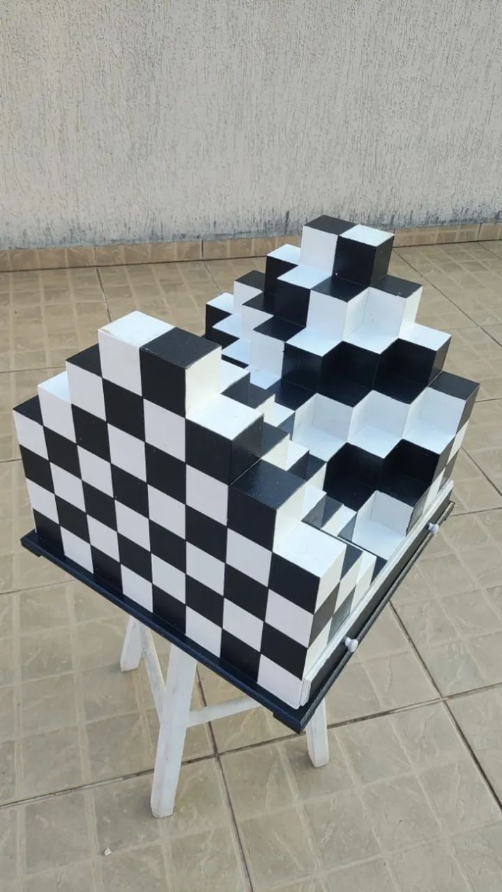 Tabuleiro de Xadrez Artesanal 3D - Foto 3