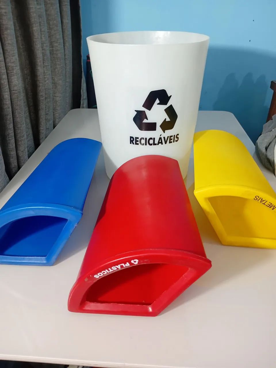 LIXEIRA COM DIVISÓRIA  RECICLÁVEIS  - Foto 4