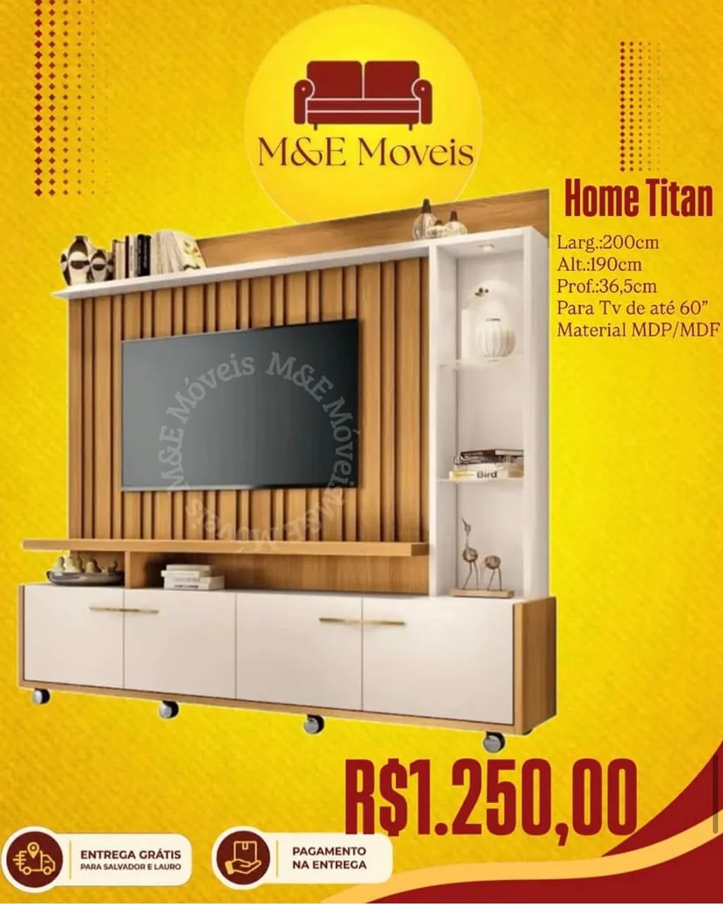 Home para tv de até 60 com entrega grátis 