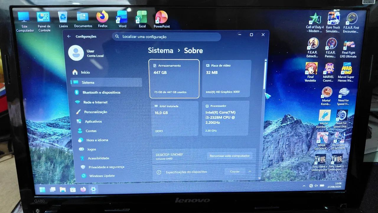 Notebook Lenovo G480 - Foto 3