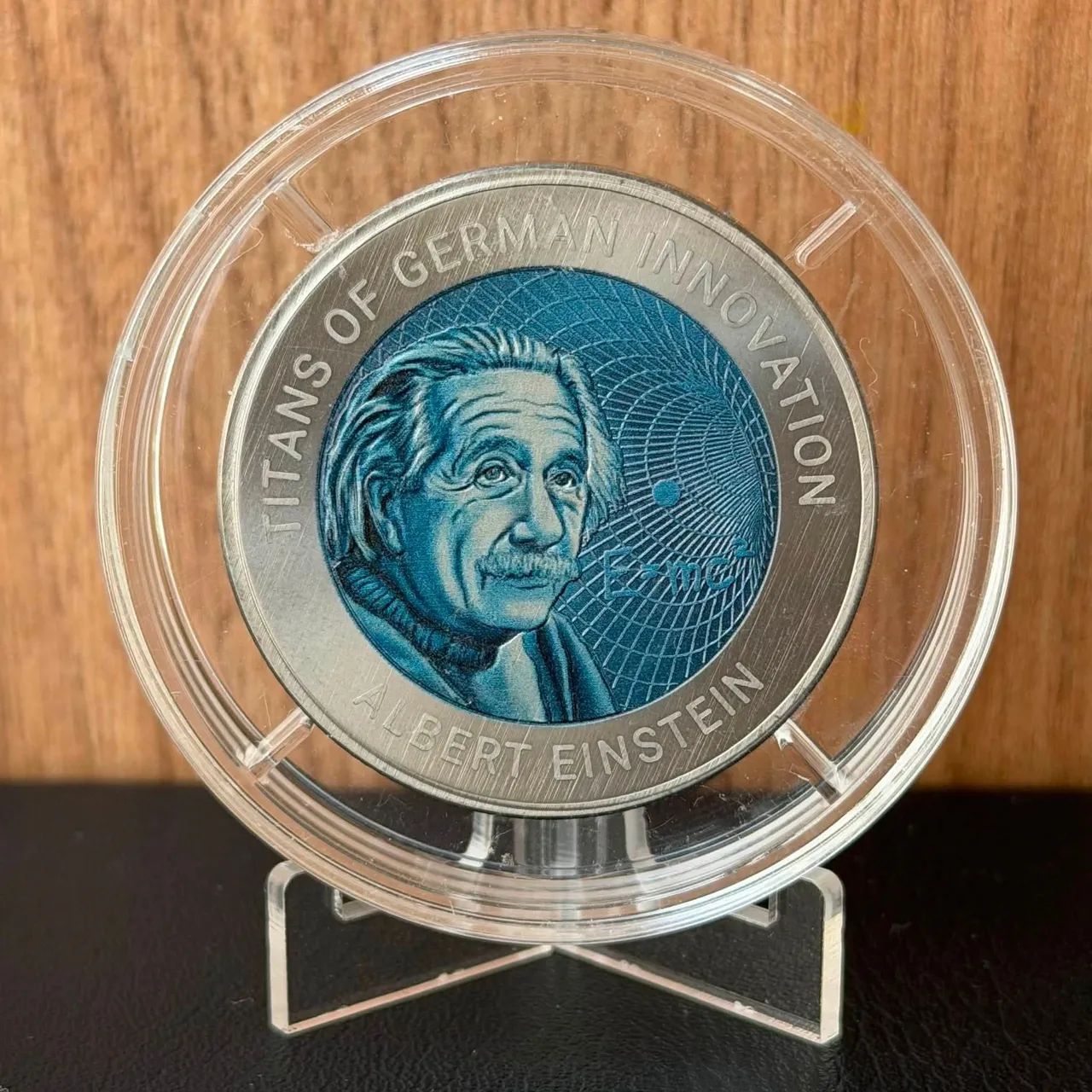 Moeda 2 Cedis 2021 1 Oz Titânio - Albert Einstein - Gana ? -