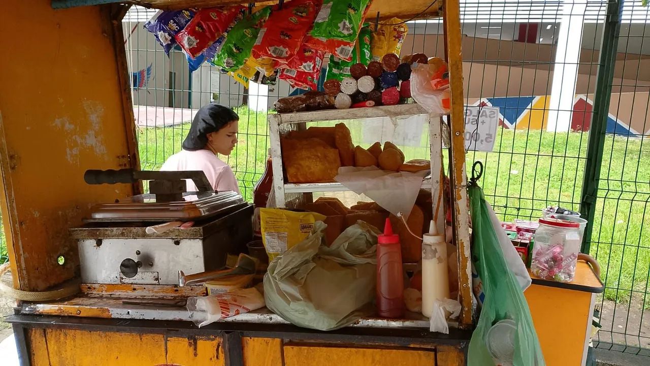 Carrinho de lanche com chapa de hambúrguer de alumínio - Foto 4