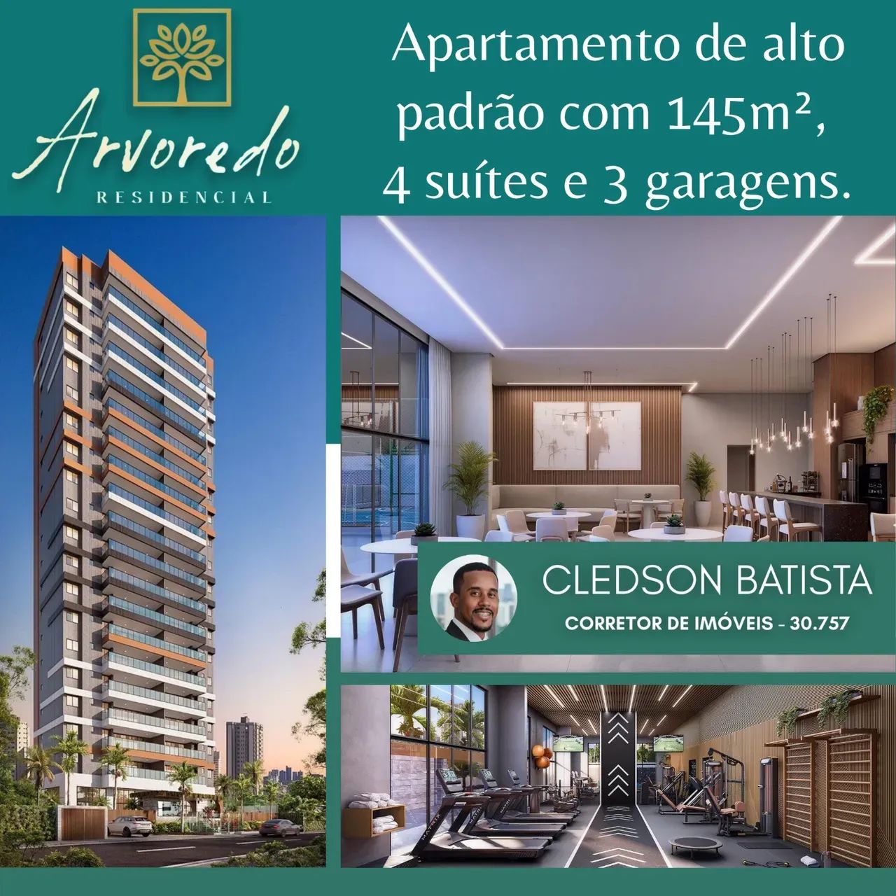 Arvoredo Residencial, 4 Suítes Distribuído Em 145M² E 3 Vagas De Garagem No Caminho Das Ár