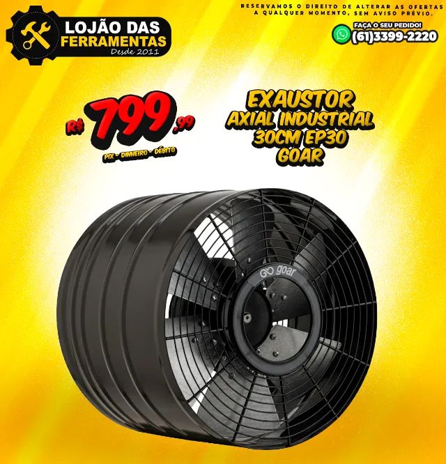 Exaustor Axial Industrial 30cm EP30 Goar