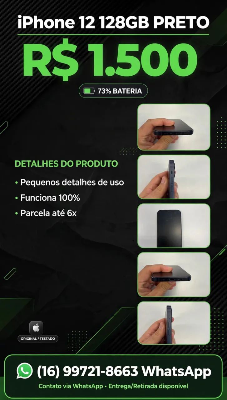 iPhone 12 128GB 73% de bateria - Foto 4