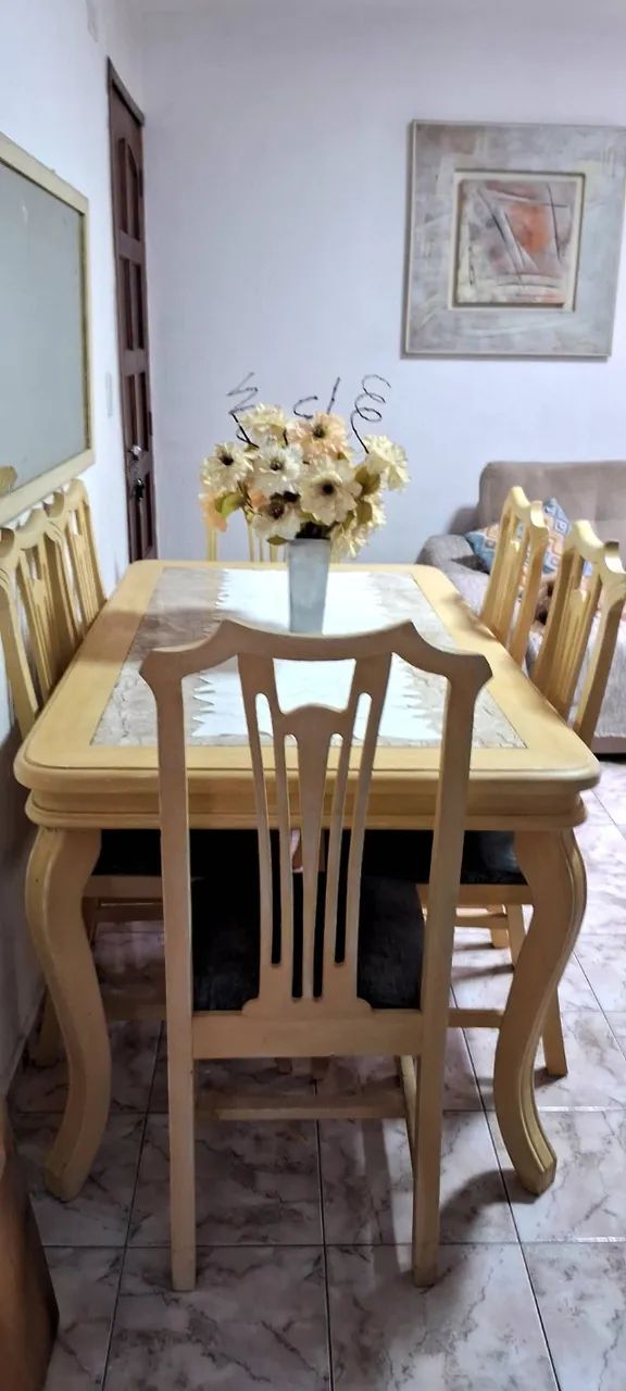 Mesa jantar com 6 cadeiras