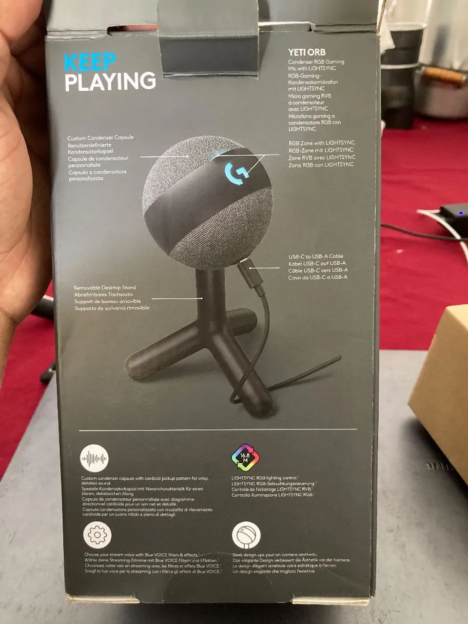 Microfone Logitech G Yeti Orb ? RGB | USB | Gamer - Foto 3