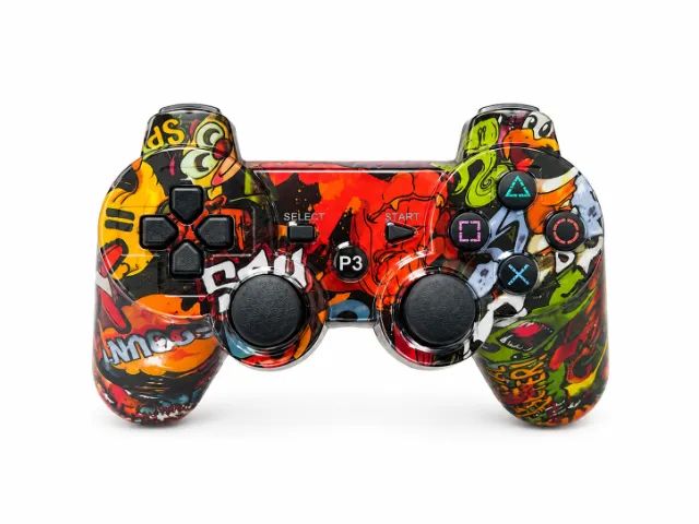 Controle Sem Fio (Wireless) Doubleshock P III Estampado - Para PS3 - com sensor de movimen - Foto 3
