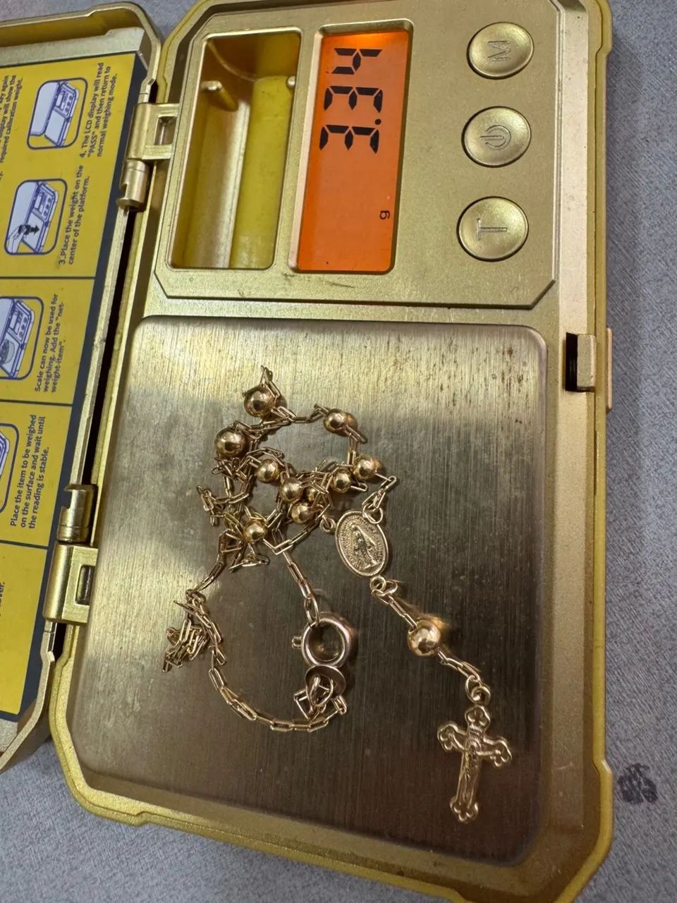 Terço de ouro 3.34g 18k procedência garantia eterna - Foto 2