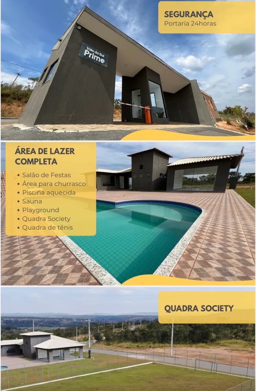 Lote 1000m2 Condomínio sol prime com lazer completo  - Foto 5