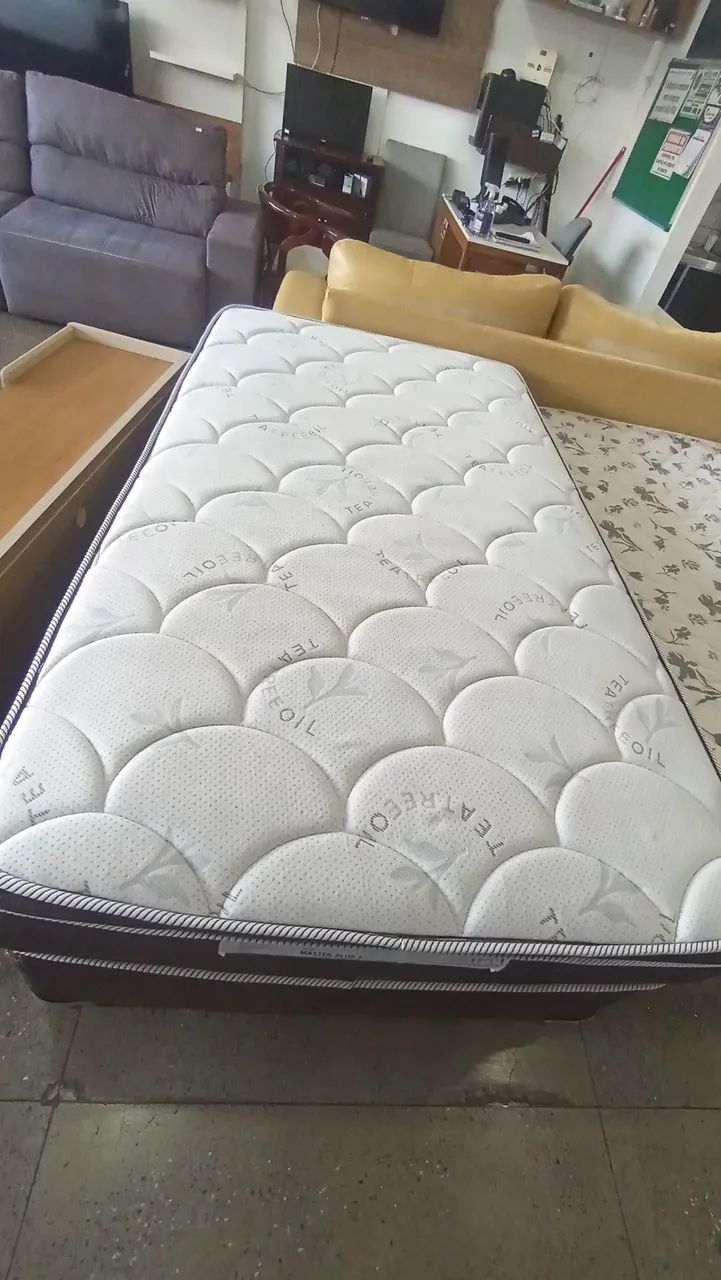 Cama box viuvão molas ensacandas bambú  - Foto 4